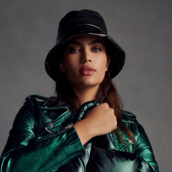 NWT Anthropologie Puffer Bucket Hat in Pink - Picture 4 of 6